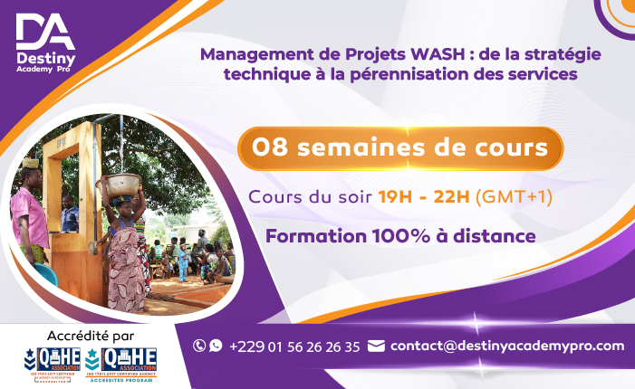 Management de Projets WASH : Stratégie & Pérennisation | WASH Project Management & Sustainability