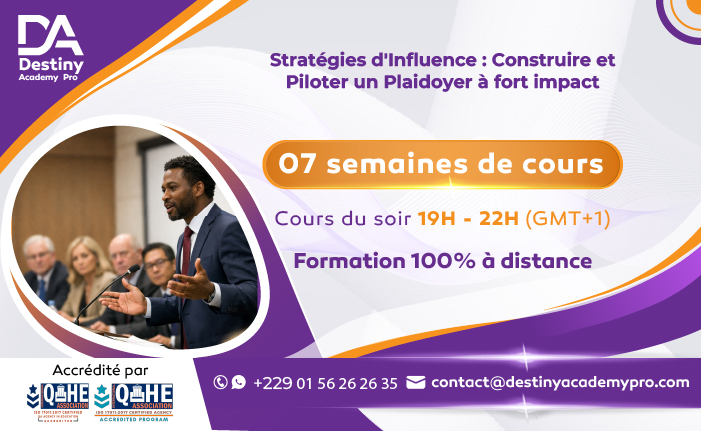 Stratégies d’Influence : Construire et Piloter un Plaidoyer à Fort Impact | Strategic Humanitarian Advocacy